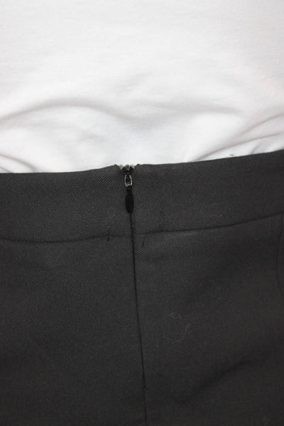Zara Women Mini Skirt Black Viscose Zip Closure Size XS