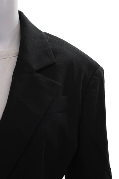 Nude Women Blazer Black Button Long Sleeve Polyester Blend Size 40