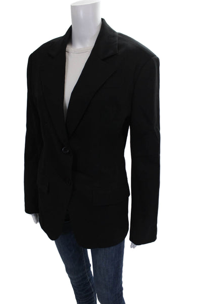 Nude Women Blazer Black Button Long Sleeve Polyester Blend Size 40