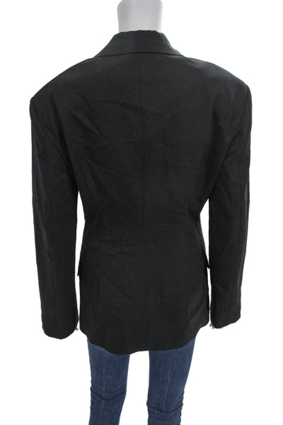 Nude Women Blazer Black Button Long Sleeve Polyester Blend Size 40