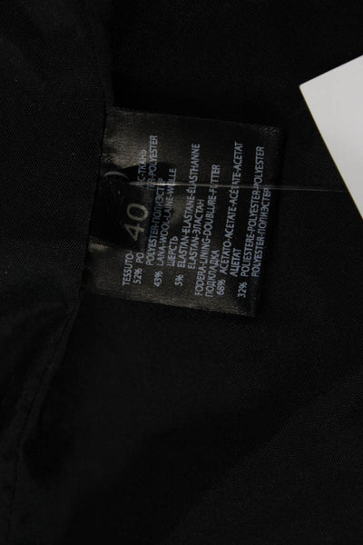 Nude Women Blazer Black Button Long Sleeve Polyester Blend Size 40
