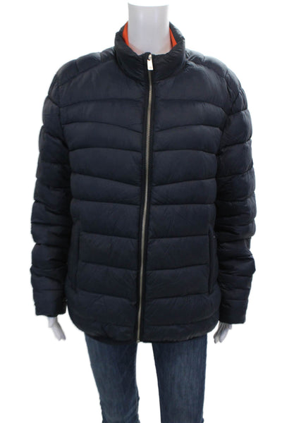 Scotch & Soda Mens Puffer Jacket Blue Nylon Zip Size M
