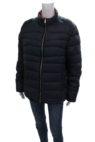 Scotch & Soda Mens Puffer Jacket Blue Nylon Zip Size M