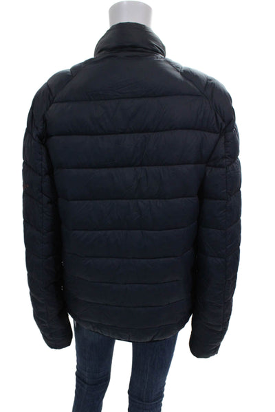 Scotch & Soda Mens Puffer Jacket Blue Nylon Zip Size M