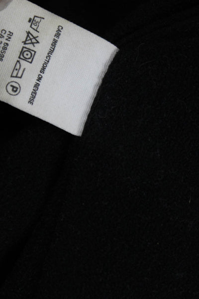 DKNY Mens Parka Coat Black Button Nylon Blend Size S