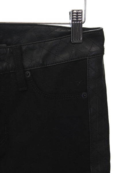 Hudson Women Black Skinny Jeans High Rise Cotton Blend Size 26