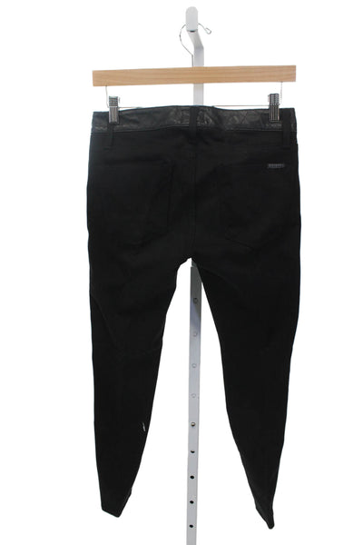 Hudson Women Black Skinny Jeans High Rise Cotton Blend Size 26