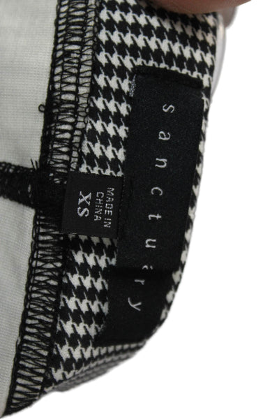 Sanctuary Womens Black Houndstooth Rayon Jeggings Size XS