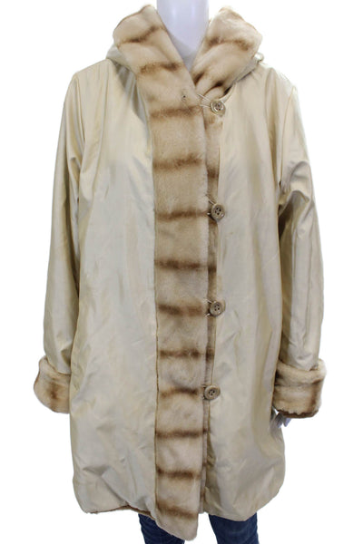 Tahari Women Pullover Sweater Beige Plaid Nylon Boat Neck Long Sleeve Size S