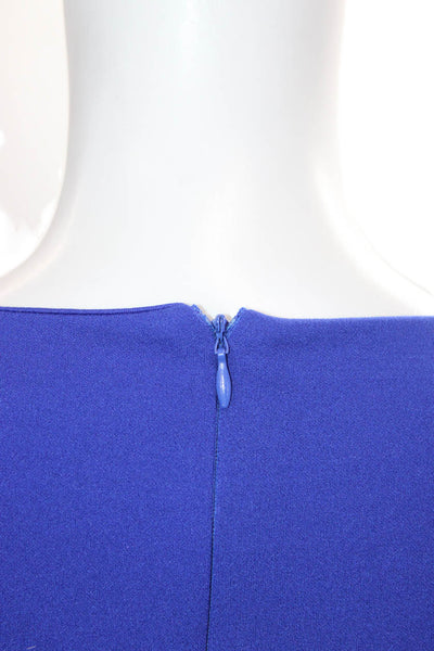 DKNY Womens Wrap Dress Blue V Neck Short Sleeve Knee Length Tie Waist Size 12