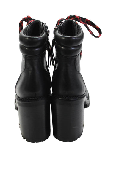 Sam Edelman Womens Leather Heeled Ankle Boots Black Size 9.5