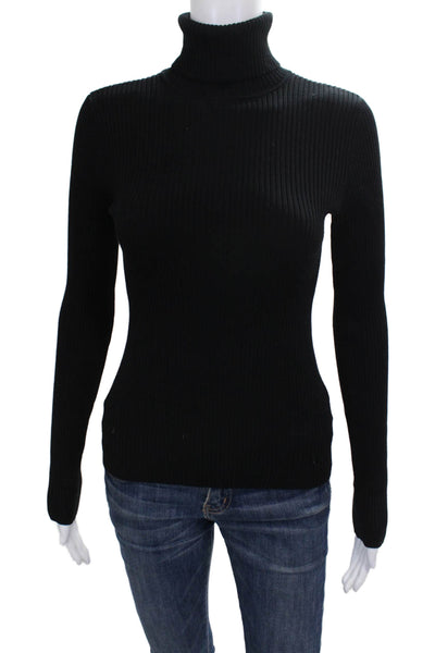 525 America Womens Black Rayon Turtleneck Pullover Sweater Long Sleeve Size XS
