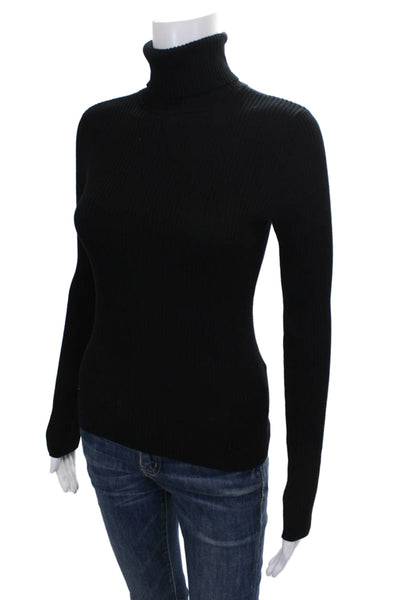 525 America Womens Black Rayon Turtleneck Pullover Sweater Long Sleeve Size XS