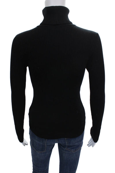 525 America Womens Black Rayon Turtleneck Pullover Sweater Long Sleeve Size XS