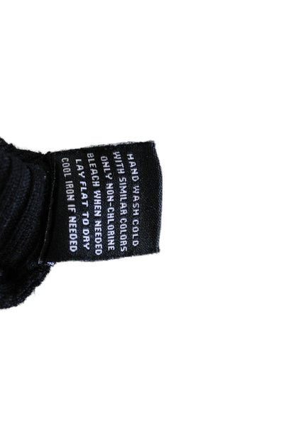 525 America Womens Black Rayon Turtleneck Pullover Sweater Long Sleeve Size XS