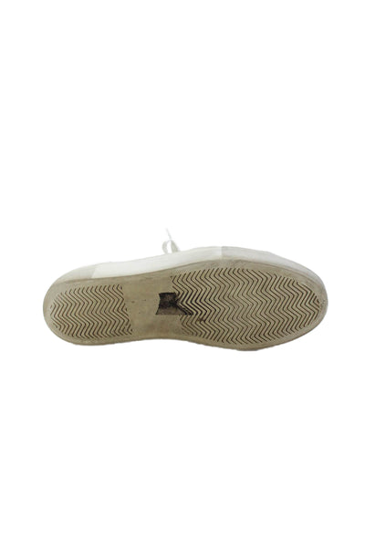 Woman by Common Projects Womens Lace Up Leather Low Top Sneakers White Size 40