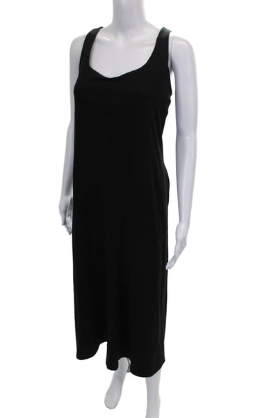 Vince Women Tank Dress Gray Scoop Neck Sleeveless Cotton Size XL