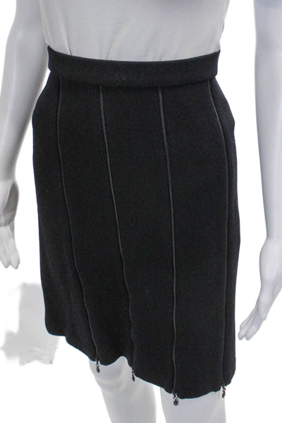 St. John Evening By Marie Gray Women Straight Pencil Wool Skirt Black Size 10