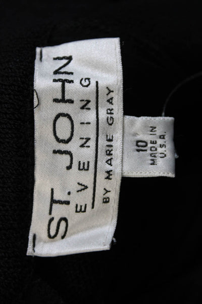 St. John Evening By Marie Gray Women Straight Pencil Wool Skirt Black Size 10