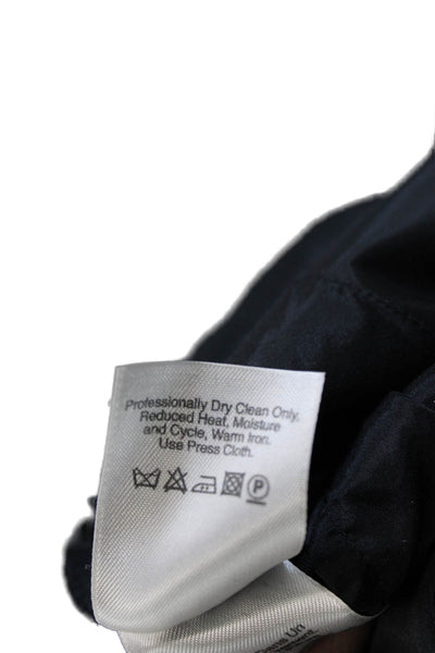 DKNY Women Black Wool Dress Pants Button Size 2