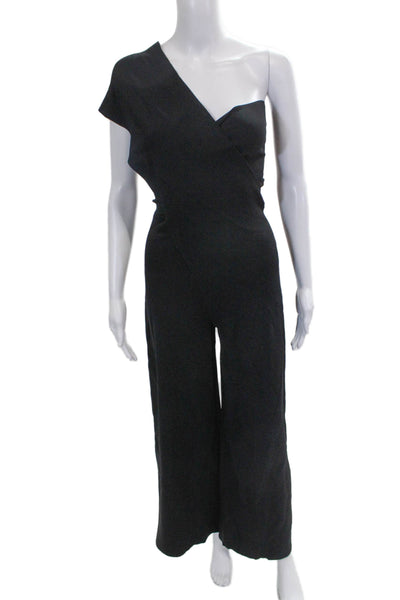 Stella McCartney Women One Shoulder Black Jumpsuit Viscose Size 38