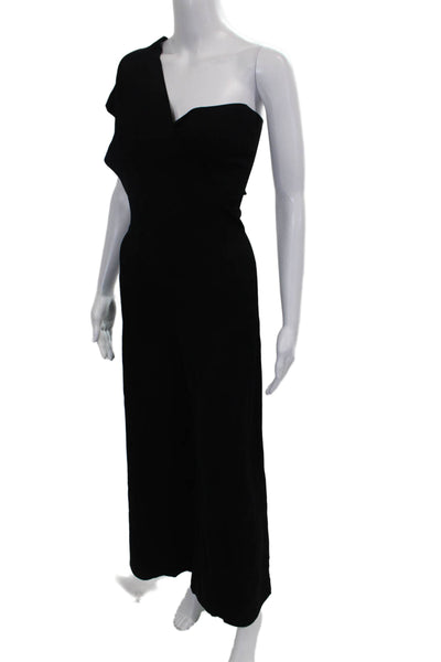 Stella McCartney Women One Shoulder Black Jumpsuit Viscose Size 38