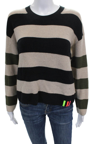 Lisa Todd Women Striped Cotton Crewneck Pullover Sweater Multicolor Size S