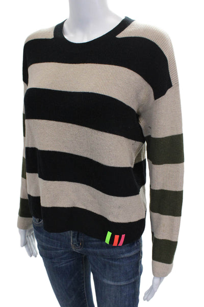 Lisa Todd Women Striped Cotton Crewneck Pullover Sweater Multicolor Size S