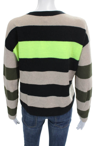 Lisa Todd Women Striped Cotton Crewneck Pullover Sweater Multicolor Size S