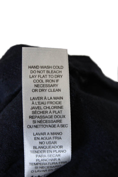 Frame Womens Linen Sleeveless Tank Basic Blue Round Neck Pullover Petite Size S