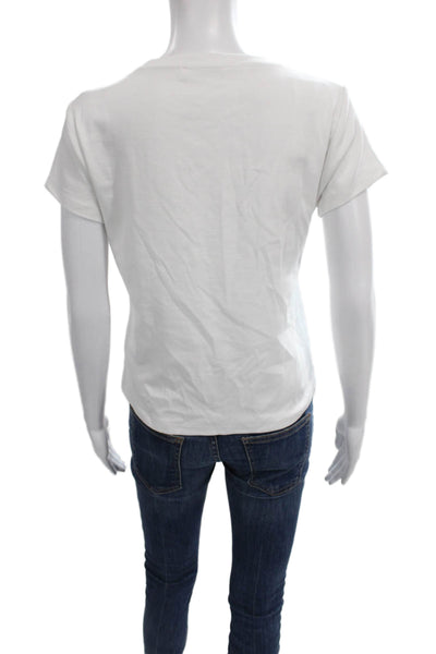 Cotton On Women Basic White Crew Neck Short Sleeve T-Shirt 90s Size S