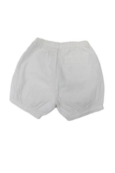 Bonpoint Girls Elastic Waistband Cotton Shorts White Size 6 Months