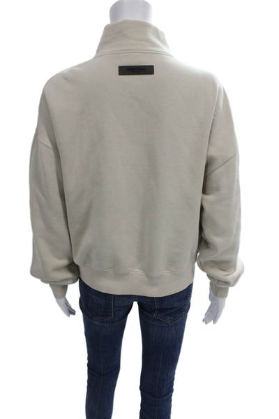 FOG Essentials Unisex Adults Pullover Sweatshirt Beige Long Sleeve Size S