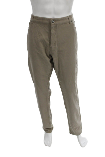 Peter Millar Mens Khakis Pants Beige Cotton Button Size 42
