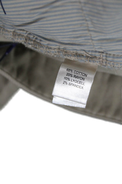 Peter Millar Mens Khakis Pants Beige Cotton Button Size 42