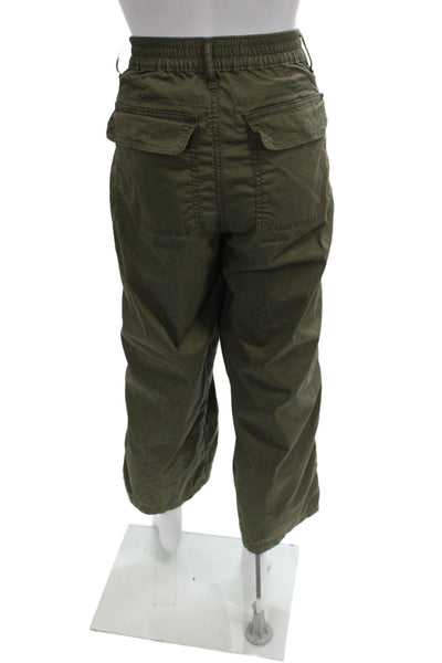 Sanctuary Womens Cargo Pants Green Cotton Button Size 28