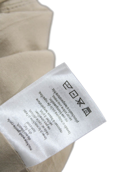 ONIA Womens Sleeveless Beige Vest Linen Lyocell Button Size 2