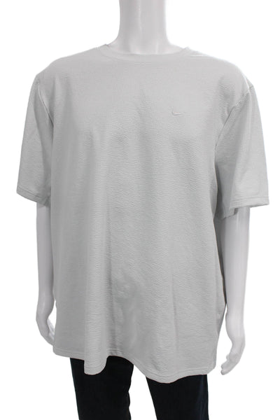 Nike Mens Basic T-Shirt Gray Crew Neck Short Sleeve Polyester Size 2XL