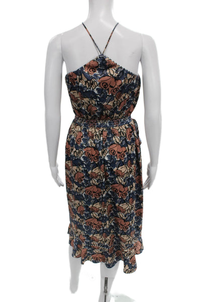 House of Harlow 1960 Women Sundress Multicolor Floral Halter Tie Size XS