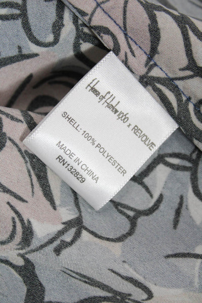House of Harlow 1960 Women Sundress Multicolor Floral Halter Tie Size XS