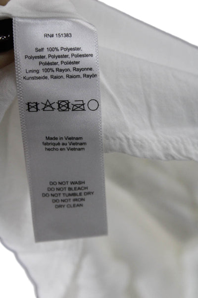 Current Air Women White Plaid Collared Button Sleeveless Blouse Size XS