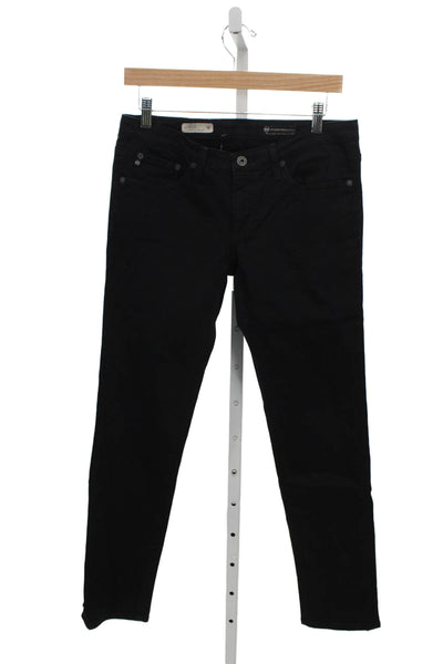 AG Adriano Goldschmied Women Black Skinny Jeans High Rise Inseam 30 Size 29