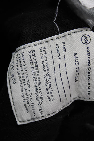 AG Adriano Goldschmied Women Black Skinny Jeans High Rise Inseam 30 Size 29