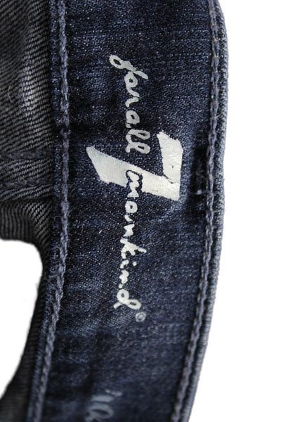7 For All Mankind Womens Skinny Jeans Blue High Rise Size 29