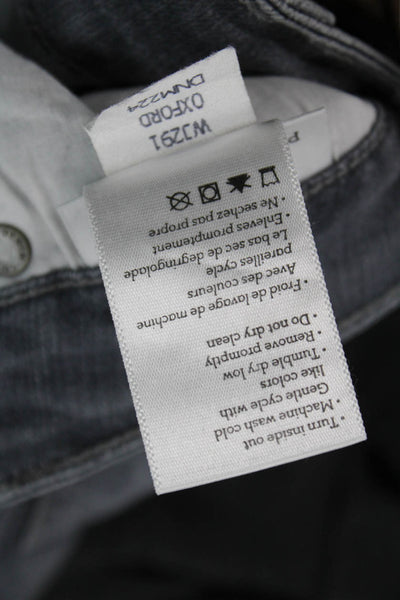 Paige Women Ankle Jeans Gray Cotton High Rise Button Size 26