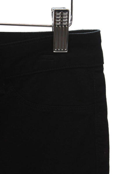 J Brand Women Ankle Black Cotton Button Pants Size 28