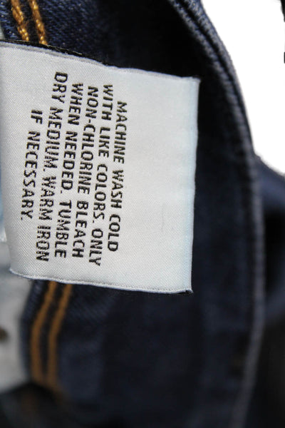Hudson Womens Straight Jeans Blue High Rise Cotton Blend Button Size 26