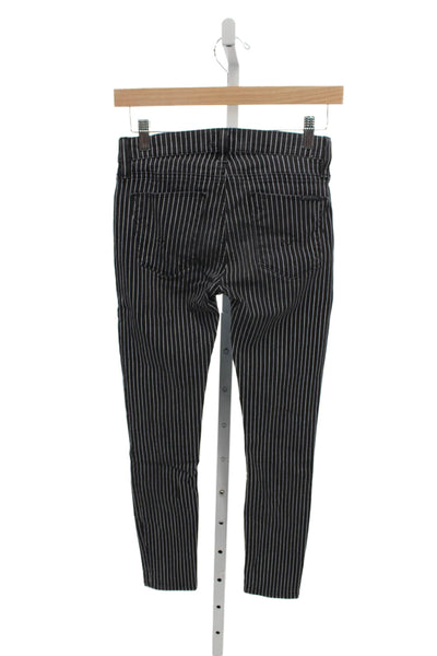 Hudson Women Skinny Black Jeans High Rise Size 24