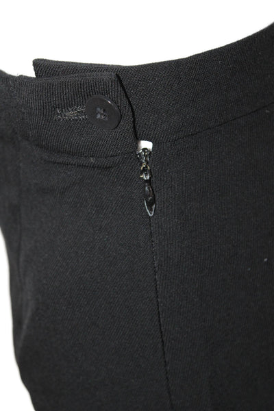 Giorgio Armani Womens Dress Pants Black Wool Button Inseam 28 Size 4