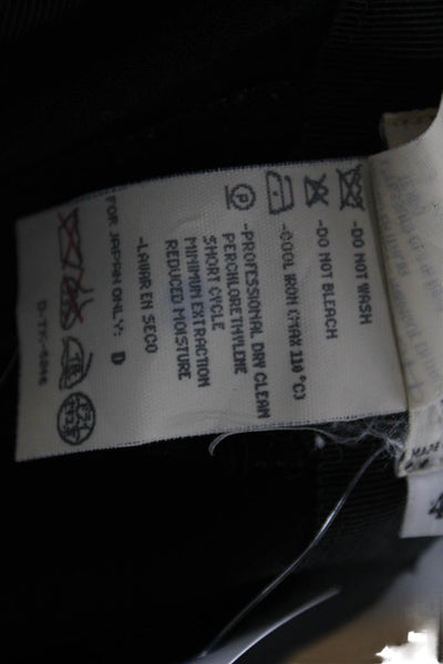 Giorgio Armani Womens Dress Pants Black Wool Button Inseam 28 Size 4